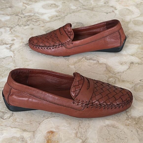 Robert Zur 'Petra' Driving Shoe Buttery Soft Leather Woven Detailing - Picture 5 of 14